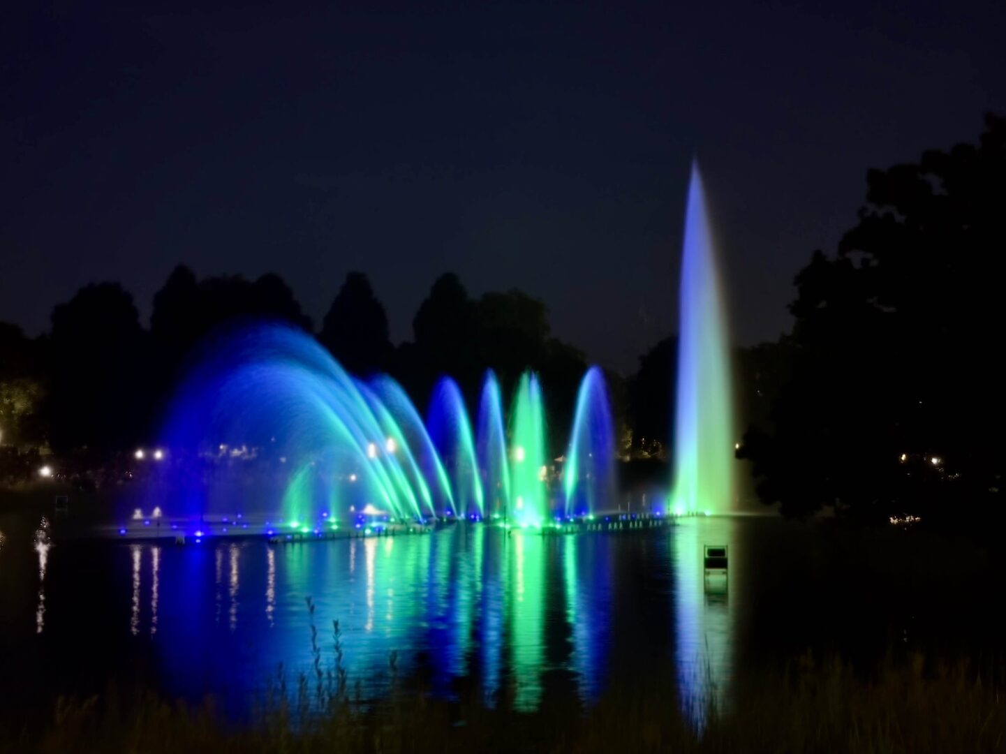 Wasserlichtkonzert blau